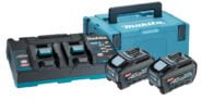 MAKITA POWERPACK XGT40V 2X5,0AH LI-ION F- BATTERIER/DC40RB 2-PORTSLADER/MAKPAC